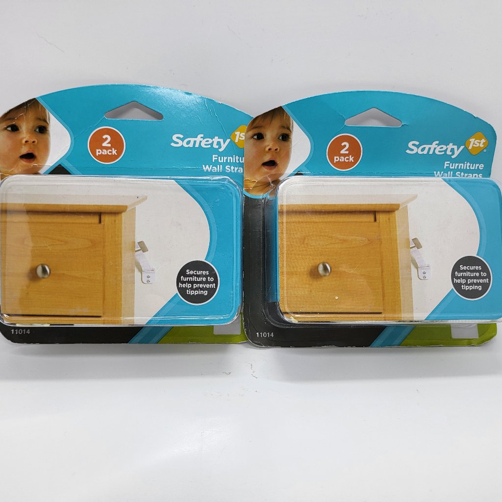 Safety 1st Furniture Wall Straps  Set Of 2 TwoPacks  Brand New